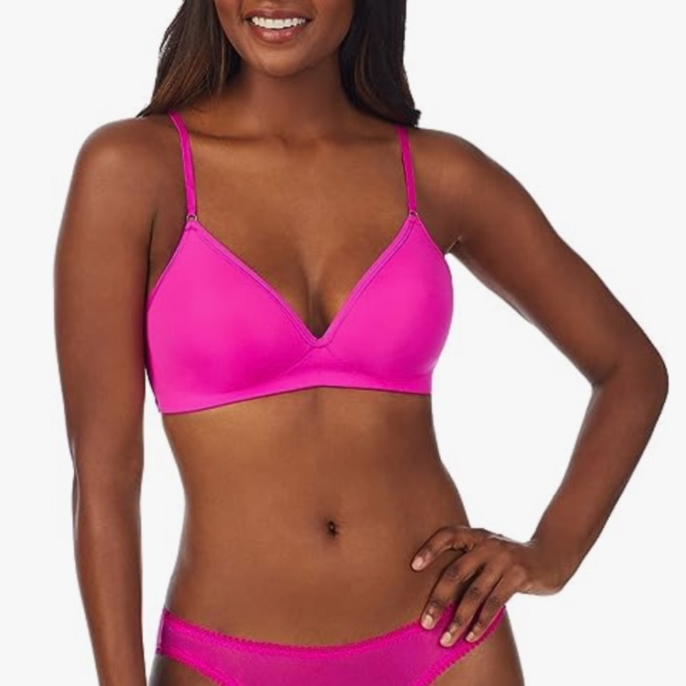 On Gossamer hot pink next to nothing micro wireless bra